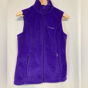 COLUMBIA VEST PURPLE FLEECE SIZE S